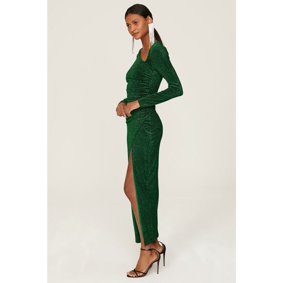 Alexia Admor Metallic Dress Green Womens Size XL - Picture 2 of 14